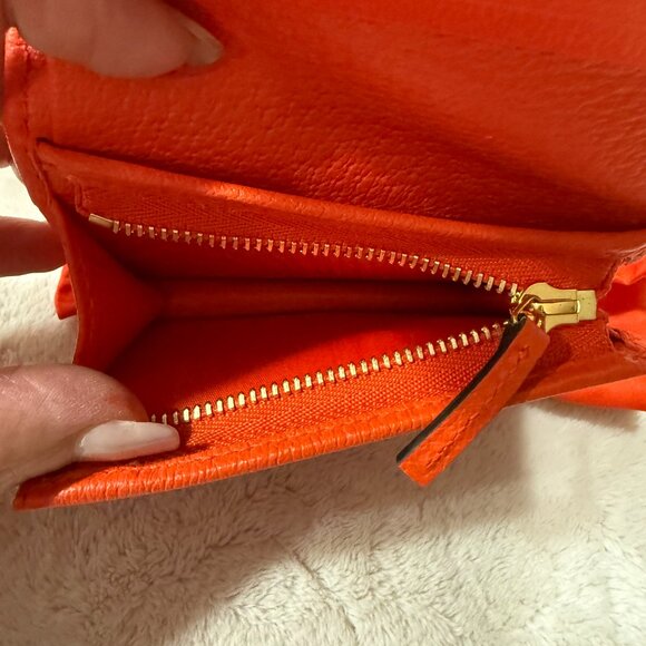 GUCCI LIMITED EDITION FLORA GG MARMONT BIFOLD WALLET ORANGE Excellent - Picture 12 of 17